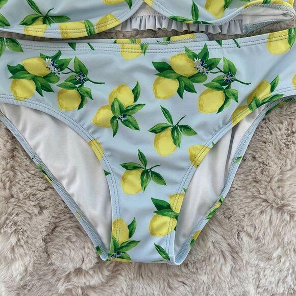 Janie and Jack Recycled Lemon 2-Piece Swimsuit Size 16 Girls - Picture 3 of 7